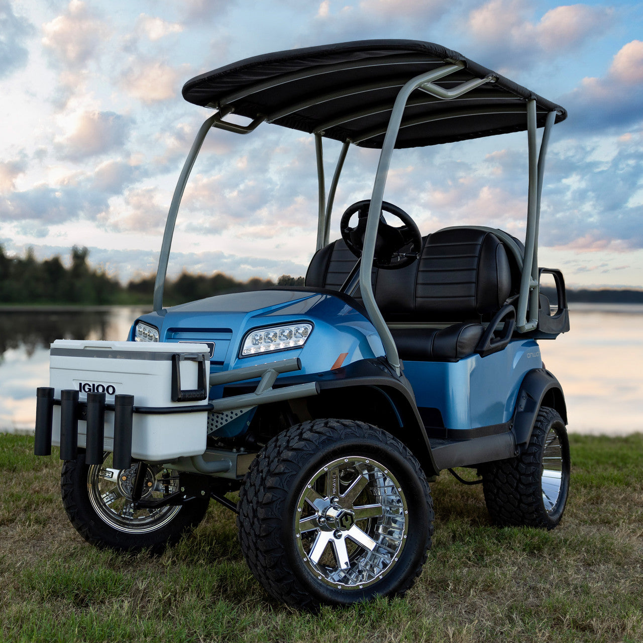 MODZ® Golf Cart Brush Guard Cooler Rack
