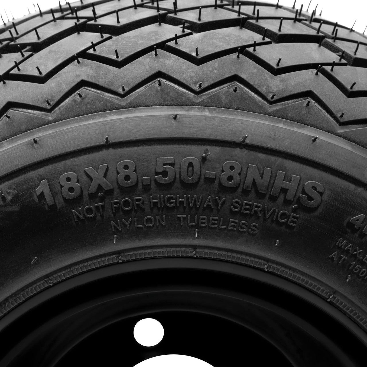 Arisun Turf Sail 18x8.5-8 Steel Wheel Matte Black Combo