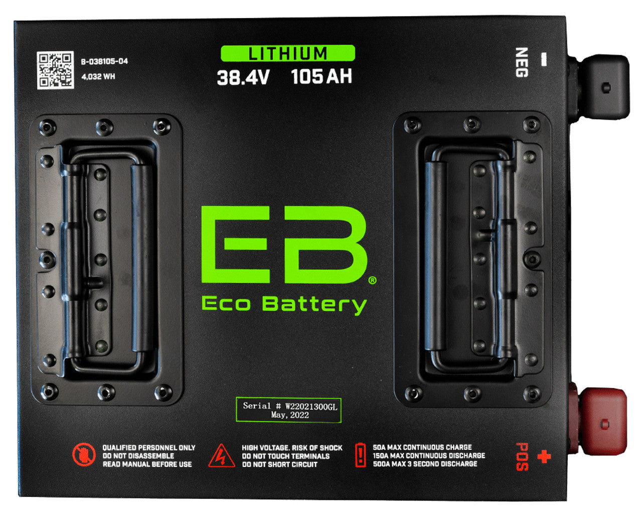 Eco Battery 36V - 105AH Gen3 Lithium Battery Combo - Choose Cart Model
