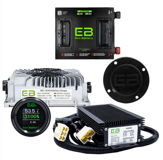 Eco Battery 36V - 105AH Gen3 Lithium Battery Combo - Choose Cart Model