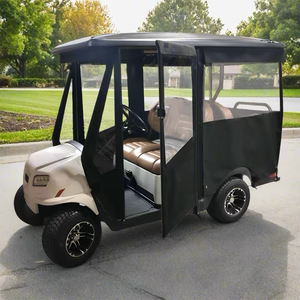 "Choose Your Model" DoorWorks 4 Passenger Extended Roof Hinged Door Enclosure Cover for Golf Carts - Durable Canvas SDA
