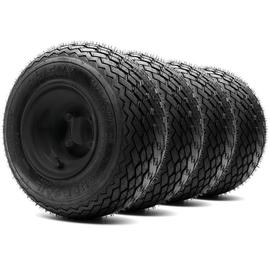 Arisun Turf Sail 18x8.5-8 Steel Wheel Matte Black Combo