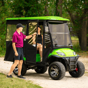 "Choose Your Model" DoorWorks 4 Passenger Extended Roof Hinged Door Enclosure Cover for Golf Carts - Durable Canvas SDA