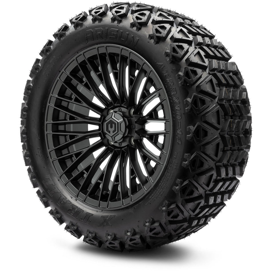 MODZ® 14" Reaper Titanium Gunmetal Wheels & Off-Road Tires Combo